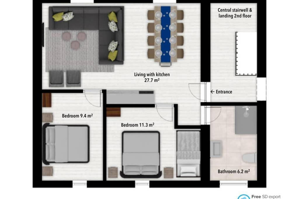Authentic Stays - 5P-Apartment 爱斯登 外观 照片